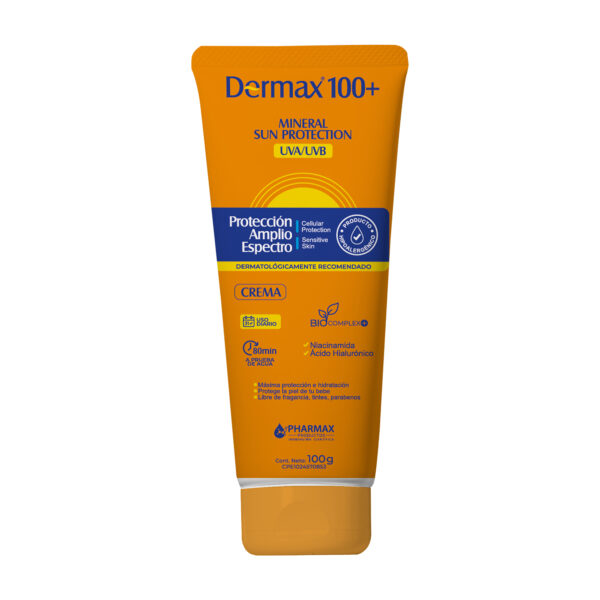 DERMAX 100+ | CREMA | MINERAL SUN PROTECTION UVA/UVB | 100 g