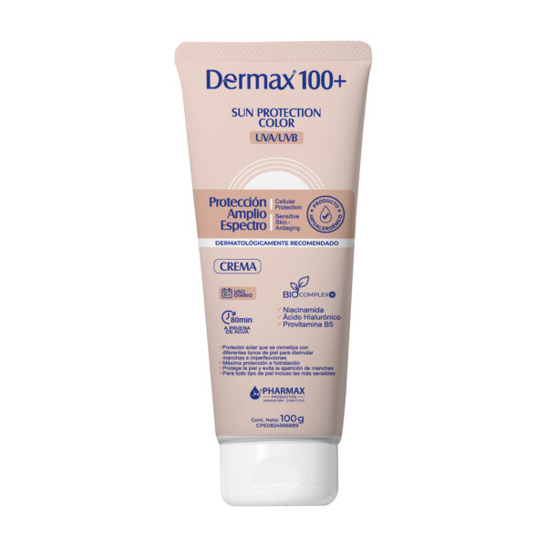 DERMAX 100+ | CREMA | SUN PROTECTION COLOR UVA/UVB | 100 g