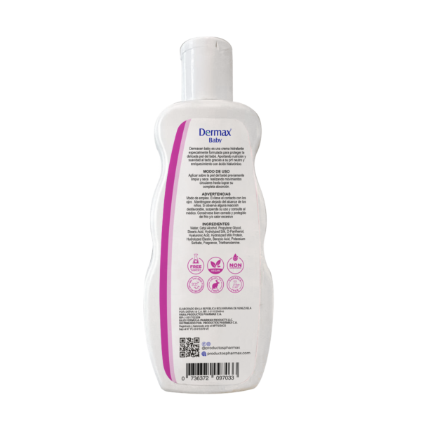 DERMAX | BABY | CREMA HIDRATANTE Y PROTECTORA | 240 ml - Imagen 2