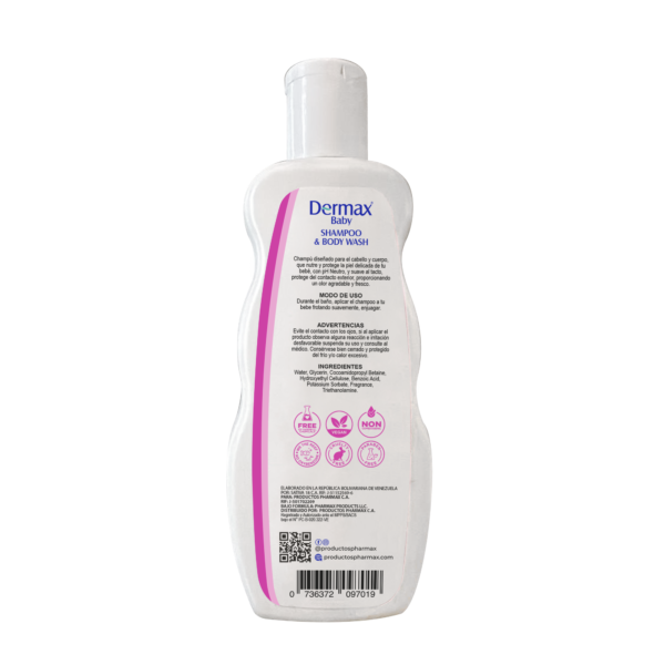 DERMAX | BABY | SHAMPOO & BODY WASH CHAMOMILE  |  240 ml - Imagen 2