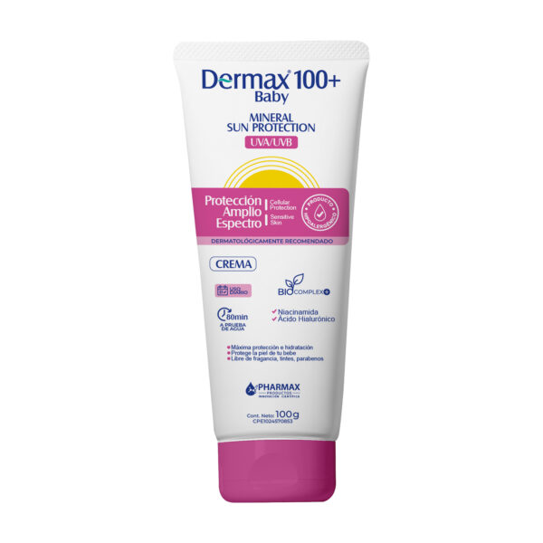 DERMAX 100+ BABY | CREMA | MINERAL SUN PROTECTION UVA/UVB | 100 g